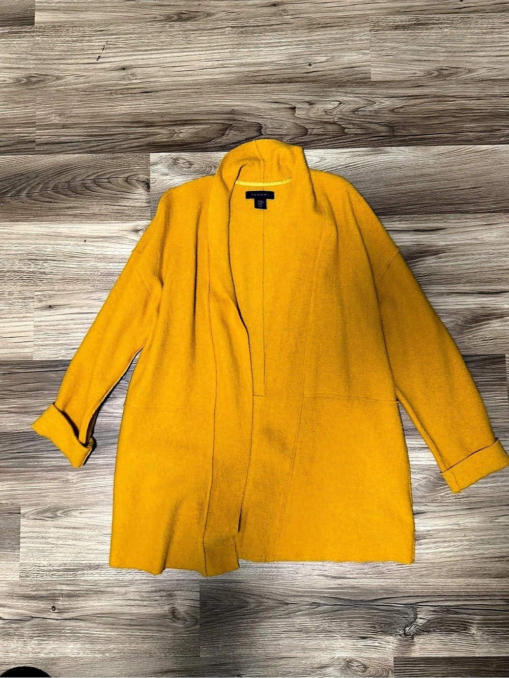 Tahari Wool Blend Open Front Coat